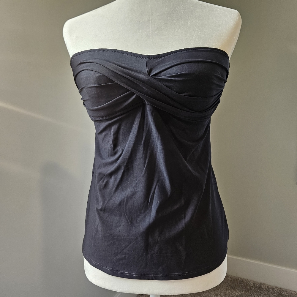 J. Crew classic swim top, Black size small.